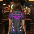Neon Pink Dartboard Pulse Heartbeat Custom Men Dart, Funny Wings Cool Dart Team