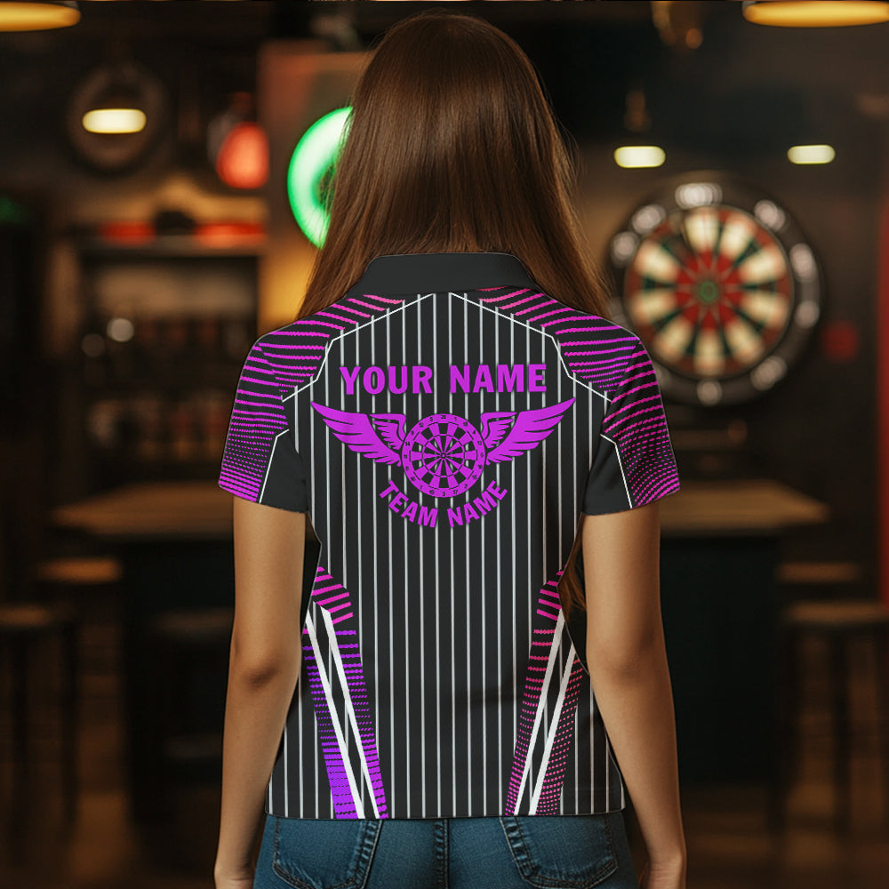 Neon Pink Dartboard Pulse Heartbeat Custom Men Dart, Funny Wings Cool Dart Team