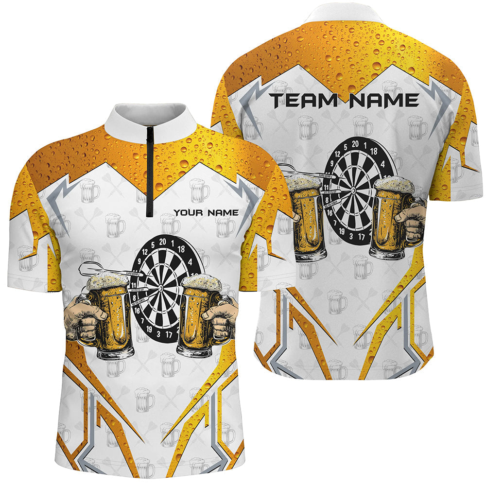 Funny Dartboard And Beer Custom Darts, Best Drinking Darts Team |White
