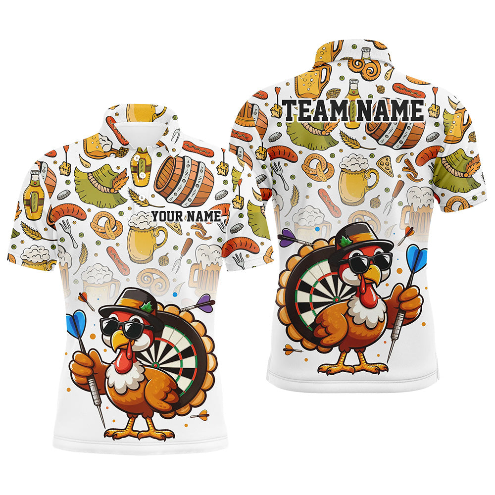 Funny Turkey Chicken Custom Men Dart, Thanksgiving Dart Team Uniform Dart