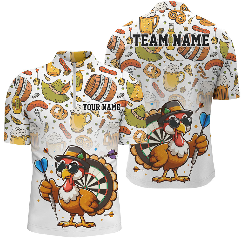 Funny Turkey Chicken Custom Men Dart, Thanksgiving Dart Team Uniform Dart