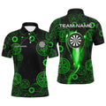 Green Darts Gearwheel Pattern Custom Dart, Dart Darts League Team Uniform