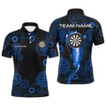 Blue Darts Gearwheel Pattern Custom Dart, Dart Darts League Team Uniform