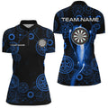 Blue Darts Gearwheel Pattern Custom Dart, Dart Darts League Team Uniform