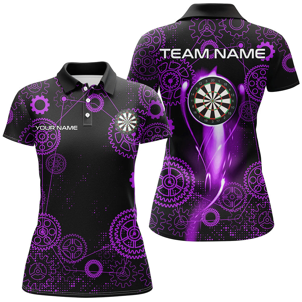 Purple Darts Gearwheel Pattern Custom Dart, Dart Darts League Team Uniform