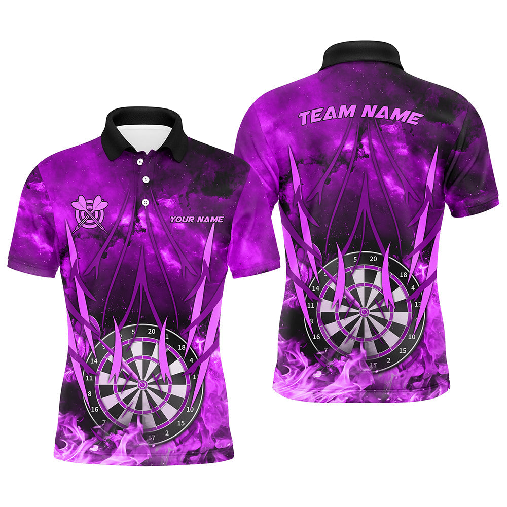 Personalized Purple 3D Darts Board On Fire Men Darts Custom Flame Darts For Player
