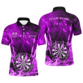 Personalized Purple 3D Darts Board On Fire Men Darts Custom Flame Darts For Player