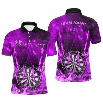 Personalized Purple 3D Darts Board On Fire Men Darts Custom Flame Darts For Player