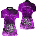 Personalized Purple 3D Darts Board On Fire Men Darts Custom Flame Darts For Player