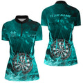 Personalized Turquoise 3D Darts Board On Fire Men Darts Custom Flame Darts For Player