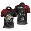 Red And Black Death Skeleton Custom Darts, Personalized Skull Darts Team