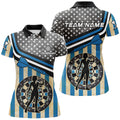 Personalized Blue Retro American Flag Darts Custom Patriotic Darts Player