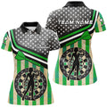 Personalized Green Retro American Flag Darts Custom Patriotic Darts Player