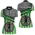 Personalized Green Retro American Flag Darts Custom Patriotic Darts Player
