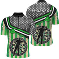 Personalized Green Retro American Flag Darts Custom Patriotic Darts Player