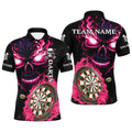 Personalized Pink Darts Board Flame Skull Men Dart Custom Team League Dart Uniform