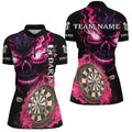 Personalized Pink Darts Board Flame Skull Men Dart Custom Team League Dart Uniform