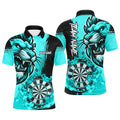 Turquoise Funny Darts Flame Lion Custom and, Personalized Men Dart Dart