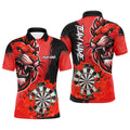 Red Funny Darts Flame Lion Custom and Quarter-Zip, Personalized Men Dart Dart