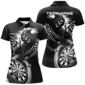 Personalized Black White Death Skeleton Dart Custom Scary Dart Team Uniform