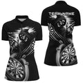 Personalized Black White Death Skeleton Dart Custom Scary Dart Team Uniform