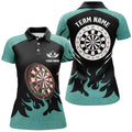 Personalized Black And Turquoise Darts Board 3D Men Darts Custom Darts Team