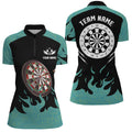 Personalized Black And Turquoise Darts Board 3D Men Darts Custom Darts Team