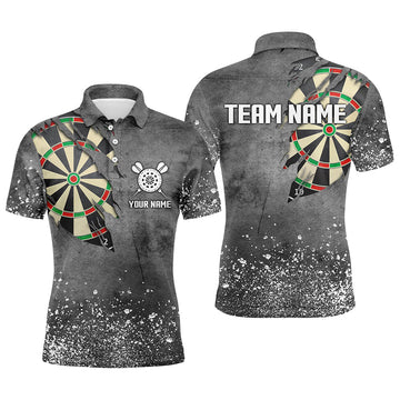 Custom Grunge Grey Darts Board, Personalized Darts Design Best Darts