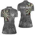 Custom Grunge Grey Darts Board, Personalized Darts Design Best Darts