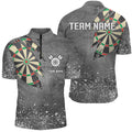 Custom Grunge Grey Darts Board, Personalized Darts Design Best Darts