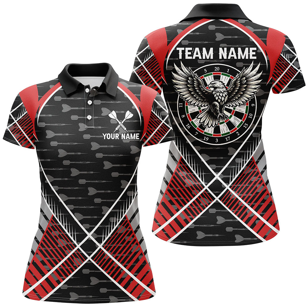 Darts Eagle Arrow Pattern Custom and Quarter-Zip, Darts Team Apparel |Red