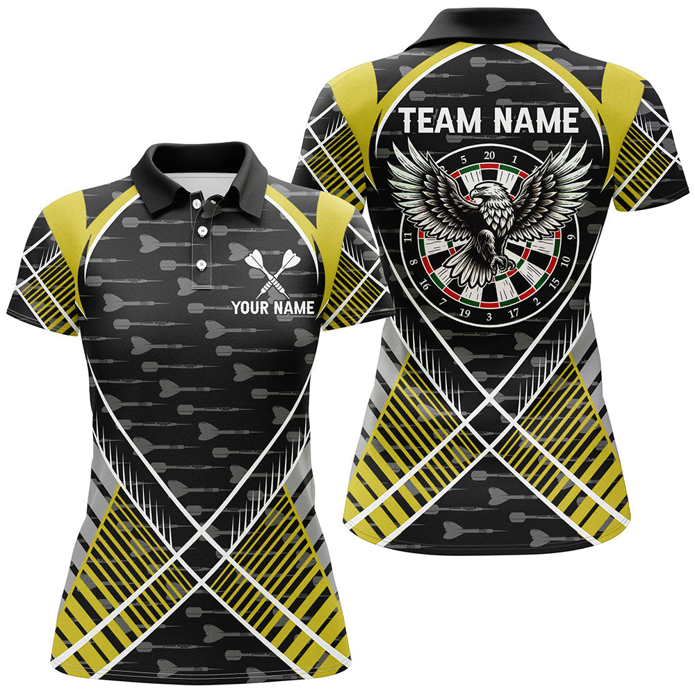 Darts Eagle Arrow Pattern Custom and Quarter-Zip Best Darts Team |Yellow