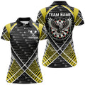 Darts Eagle Arrow Pattern Custom and Quarter-Zip Best Darts Team |Yellow
