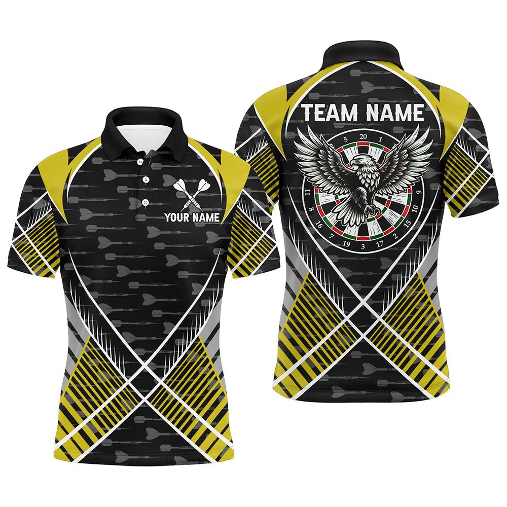 Darts Eagle Arrow Pattern Custom and Quarter-Zip Best Darts Team |Yellow