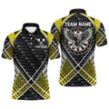 Darts Eagle Arrow Pattern Custom and Quarter-Zip Best Darts Team |Yellow