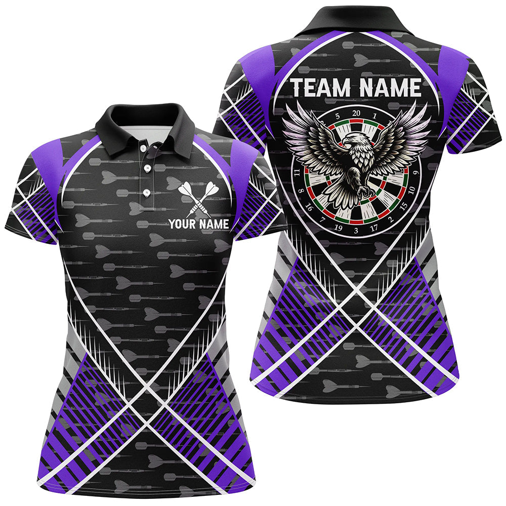 Darts Eagle Arrow Pattern Custom and Quarter-Zip Best Darts Team |Purple