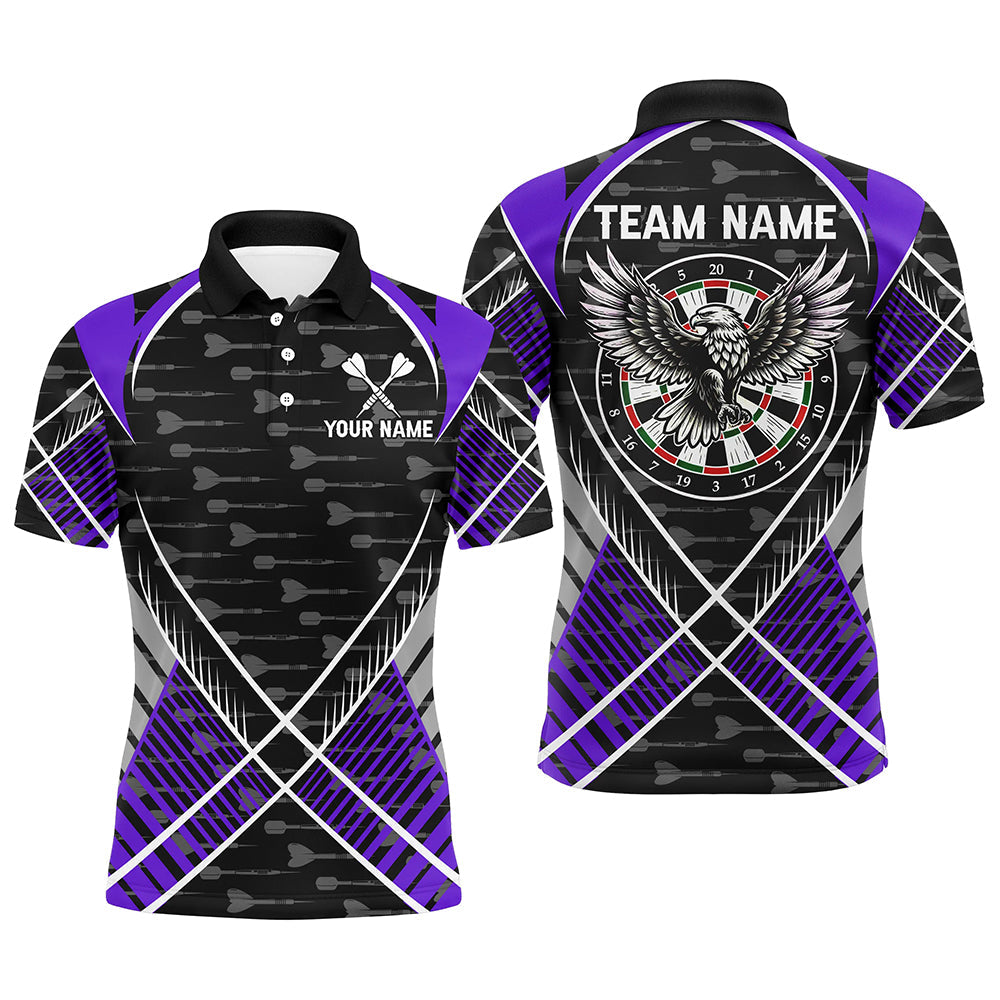 Darts Eagle Arrow Pattern Custom and Quarter-Zip Best Darts Team |Purple