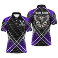 Darts Eagle Arrow Pattern Custom and Quarter-Zip Best Darts Team |Purple
