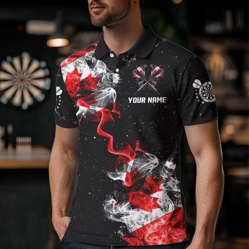 Custom Grunge Canada Flag Smoke Dart, Patriotic Darts