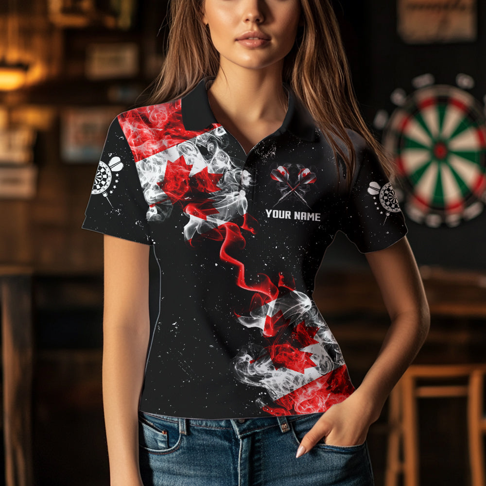 Custom Grunge Canada Flag Smoke Dart, Patriotic Darts
