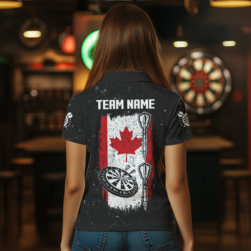 Custom Grunge Canada Flag Smoke Dart, Patriotic Darts