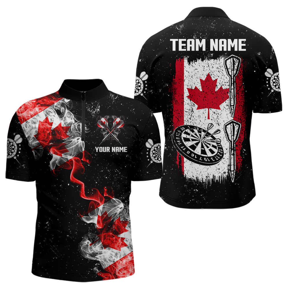 Custom Grunge Canada Flag Smoke Dart, Patriotic Darts