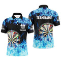 Blue Fire Flame Dartboard Men Darts Quarter-Zip Custom Darts For Team Dart