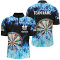 Blue Fire Flame Dartboard Men Darts Quarter-Zip Custom Darts For Team Dart