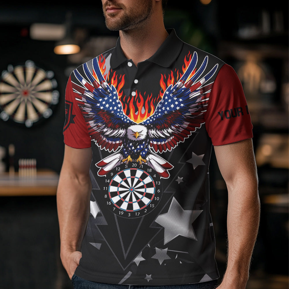 Personalized Fire American Flag Eagle Darts Custom Pride Patriotic Dart