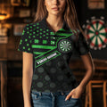 Green Shamrock Retro US Flag Patriotic Darts Custom St Patrick Day Darts