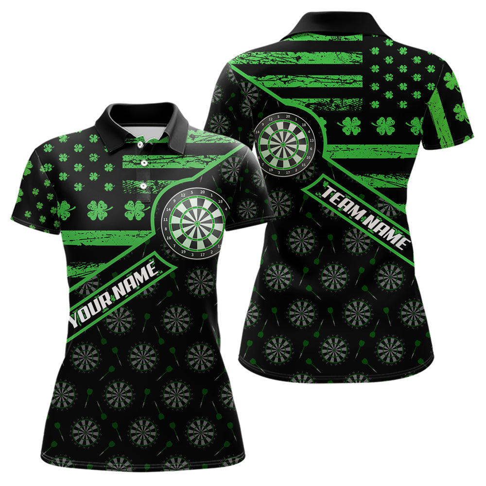 Green Shamrock Retro US Flag Patriotic Darts Custom St Patrick Day Darts