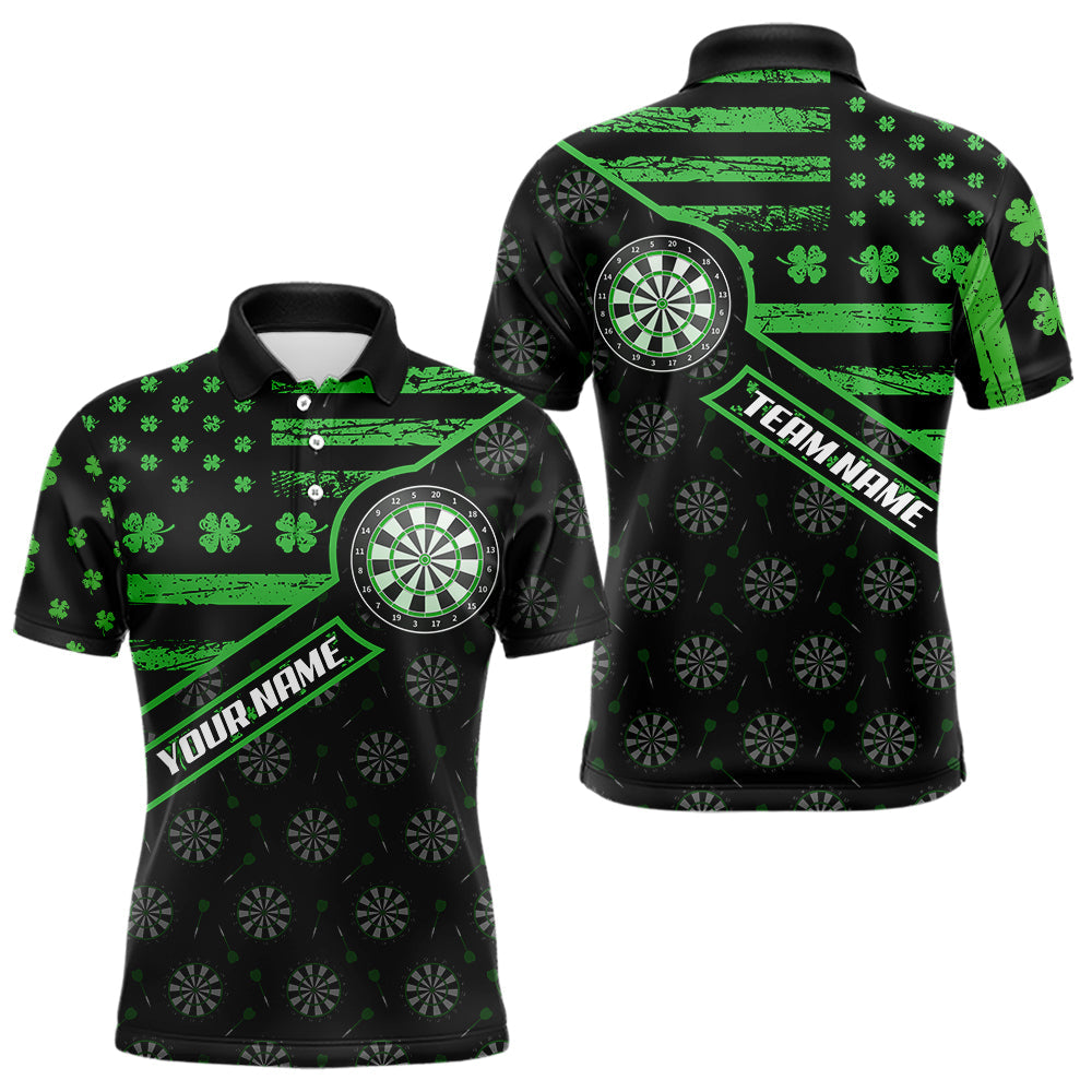 Green Shamrock Retro US Flag Patriotic Darts Custom St Patrick Day Darts