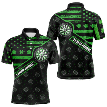 Green Shamrock Retro US Flag Patriotic Darts Custom St Patrick Day Darts