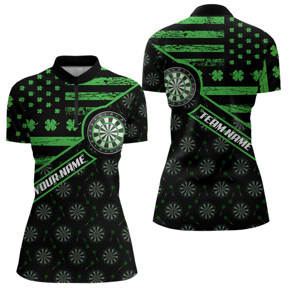 Green Shamrock Retro US Flag Patriotic Darts Custom St Patrick Day Darts